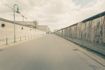Berlin historical wall dividing the Germany.