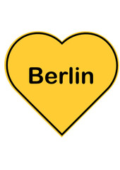 Ortsschild in Herzform: Berlin