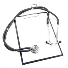 clipboard with stethoscope