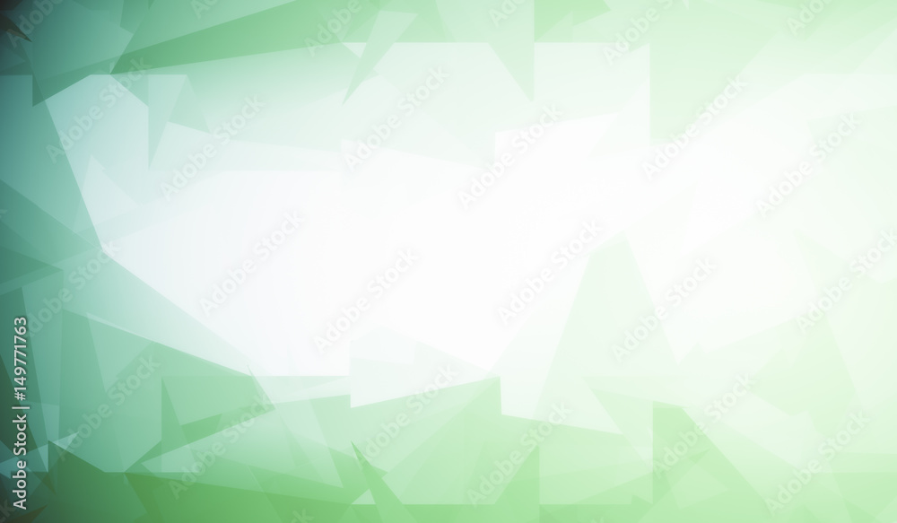 Aufkleber white background with green polygonal pattern