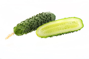 Cucumber isolated on white background