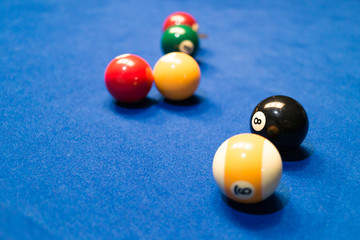 abstract blurry background of pool table