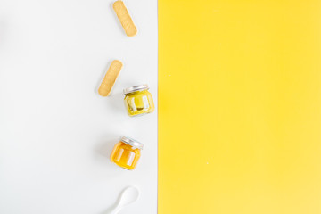 food collection for child room top view mockup