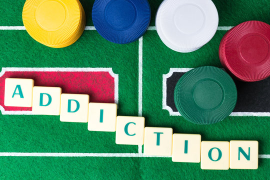 Gambling addiction abstract concept.