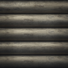 round wood planks