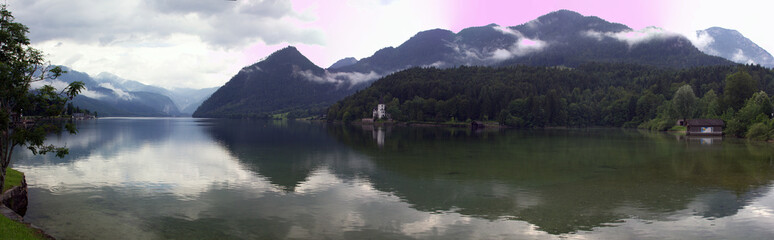 Grundlsee, Panoramablick auf die Bergwelt vom Ausseer Land