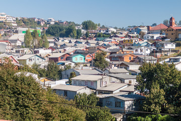 Fototapeta na wymiar View of Castro town, Chile