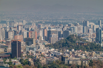 Obraz premium Aerial view of Santiago de Chile.