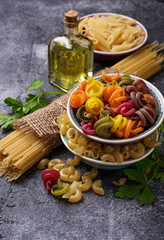 Different type of italian pasta