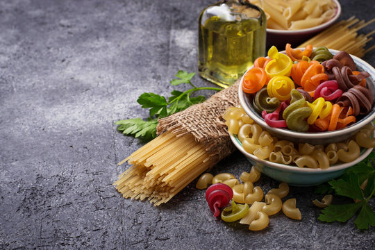 Different type of italian pasta