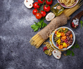 Selection of Italian food