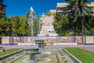 Monument at Espana square in Mendoza, Argentina