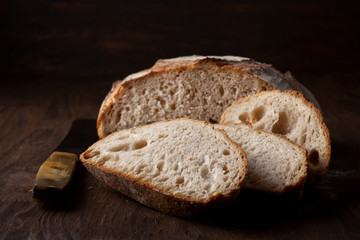 Fresh bread in rustic style