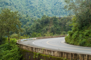 Mountains covered with a lush forest along the road from San Miguel de Tucuman to Tafi del Valle, Argentina