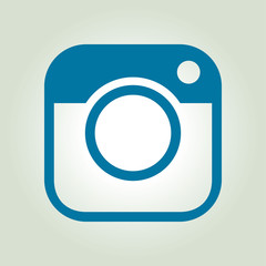 Fototapeta Photo camera icon.Social media sign simbol. Hipster camera.  obraz