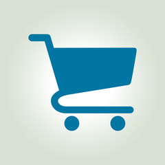 Flat icon of shopping chart. Add a product to the cart.