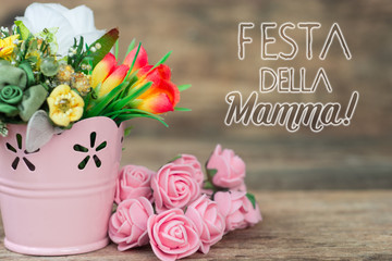 Festa della Mamma - mother's day on italian. 