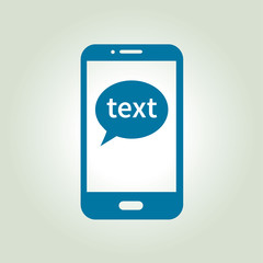 Mobile chatting icon.Mobile Phone Representing Web Chatting And Dialog.