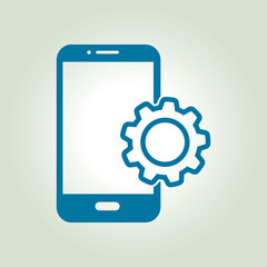 Smart phone services icon. Support for mobile users.