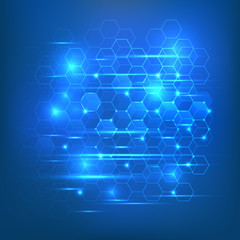 Obraz premium Niebieskie tło geometryczne blask. Ilustracji wektorowych.