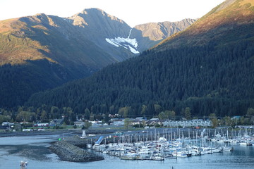 Alaska Docks, Mountains and Glacier