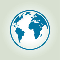Globe icon. Traveling on the planet Earth. Trip around the world.