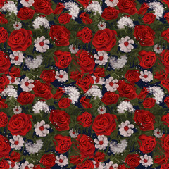 Rose flowers pattern