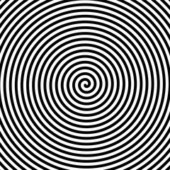 Black and white hypnosis spiral. Vector background