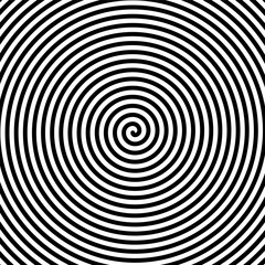 Black and white hypnosis spiral. Vector background