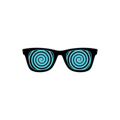 Glasses with hypnotizing spirals