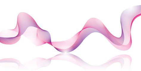 ラインアート　波形　蛇行