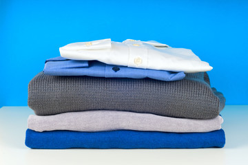 stack of clothing isolated on white