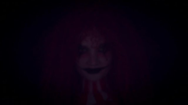 4k Halloween Horror Clown Woman Laughing Crazy