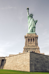 Fototapeta na wymiar View of the Statue of Liberty in New York, USA. 