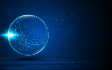 globe future futuristic sci fi technology concept background