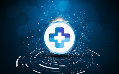 abstract health care concept tech futuristic design background