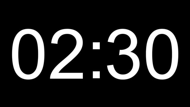 digital clock full 24h time-lapse