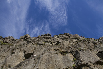 Fototapeta na wymiar Sky Above Steep Cliff