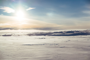 Winter on the Finnmark plateau, Norway