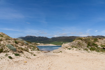 Fototapeta na wymiar hermosas playas vírgenes de Andalucía, valdevaqueros en la provincia de Cadíz