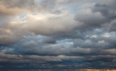 Natural background: dramatic stormy sky