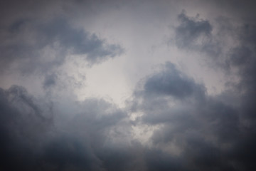 Natural background: dark stormy sky