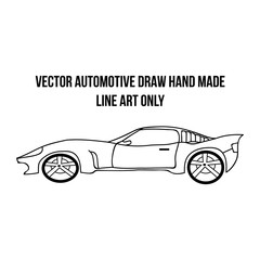 Automóvil vector dibujo hecho a mano