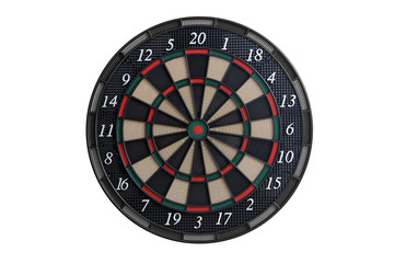 Front view of a dart board