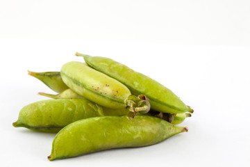 Peas (Pisum sativum) isolated in white background