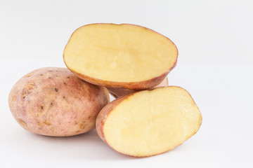 Potato (Solanum tuberosum) isolated in white background