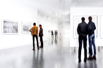 people in the art gallery center - 149881587