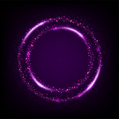 Rotating purple light shiny with sparkles, Suitable for product advertising, product design, and other. Vector illustration
