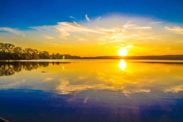 Landscape,  sunset, lake