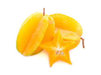 Fototapeta na wymiar Starfruit isolated on white background